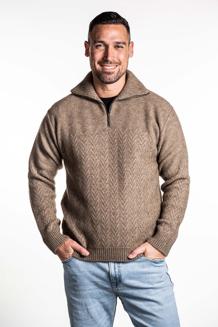 Koru Merino Possum Zip Collar Jumper image 2